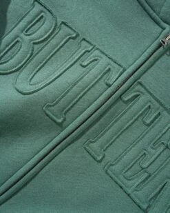 Applique Zip-Thru Hood, Sage -Butter Goods Elegant Shop AppliqueZip ThruHoodSage3