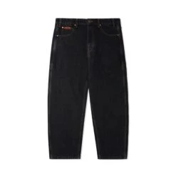 Baggy Denim Jeans, Washed Black
