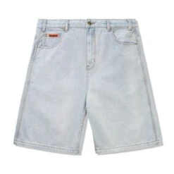 Baggy Denim Shorts, Light Blue