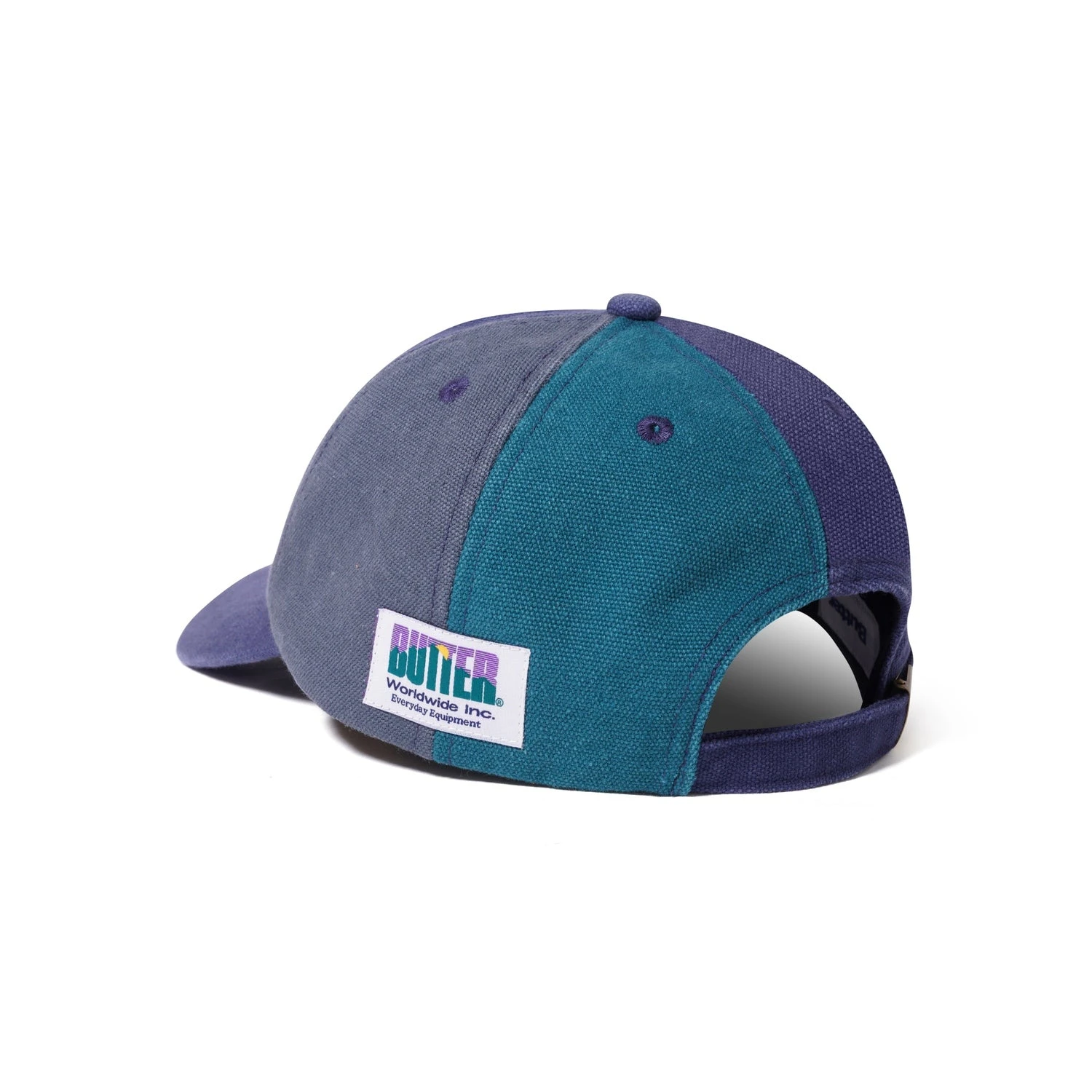 Canvas Patchwork 6 Panel Cap, Washed Navy 4 Canvas Patchwork 6 Panel Cap, Washed Navy - Image 2