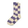 Checkered Socks, Eggplant / Tan 1 Checkered Socks, Eggplant / Tan -Butter Goods Elegant Shop CheckerdSocksCream Purple