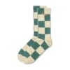 Checkered Socks, Teal / Tan -Butter Goods Elegant Shop CheckeredSocksCream Sage