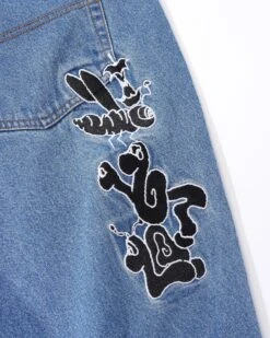 Critter Denim Jeans, Washed Indigo -Butter Goods Elegant Shop CritterDenimJeansWashedIndigo3