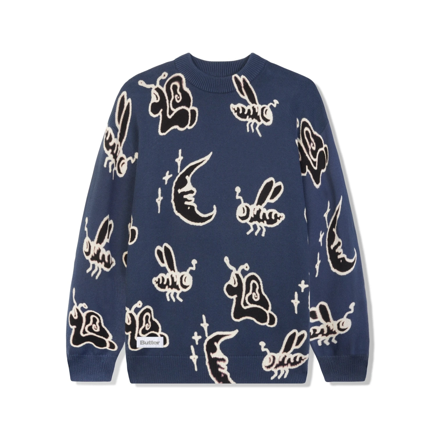 Critter Knitted Sweater, Slate 3 Critter Knitted Sweater, Slate