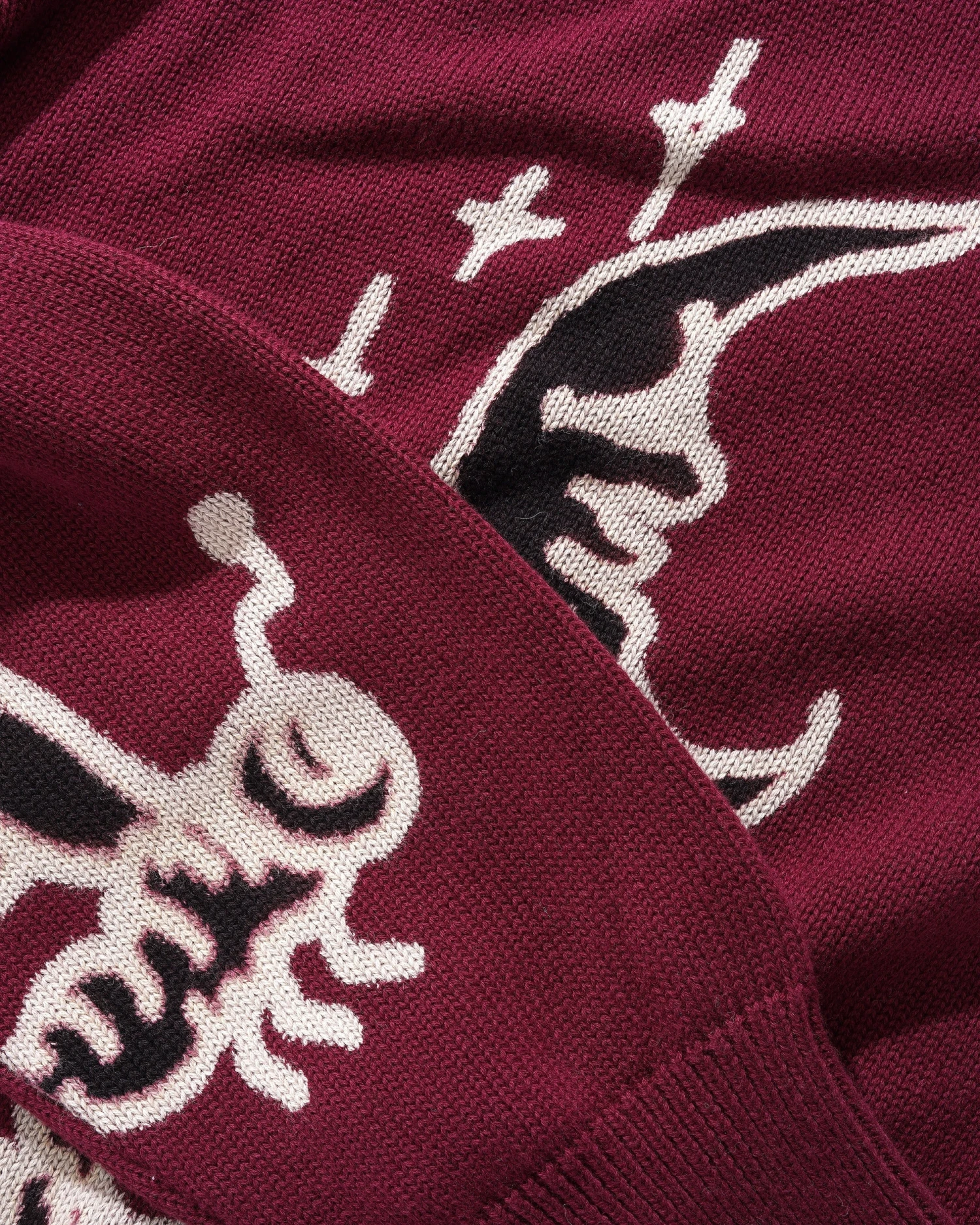 Critter Knitted Sweater, Wine 4 Critter Knitted Sweater, Wine - Image 2