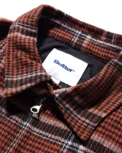 Dougie Plaid Overshirt, Rust / Black / White -Butter Goods Elegant Shop DougiePlaidOvershirt3