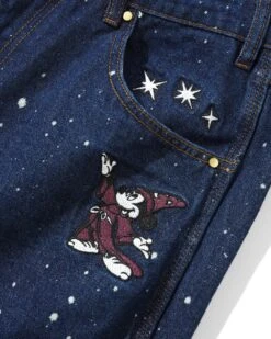 Fantasia Baggy Denim Jeans, Dark Indigo Bleach Splatter -Butter Goods Elegant Shop FantasiaBaggyDenimJeansDarkIndigoBleachSplatter4