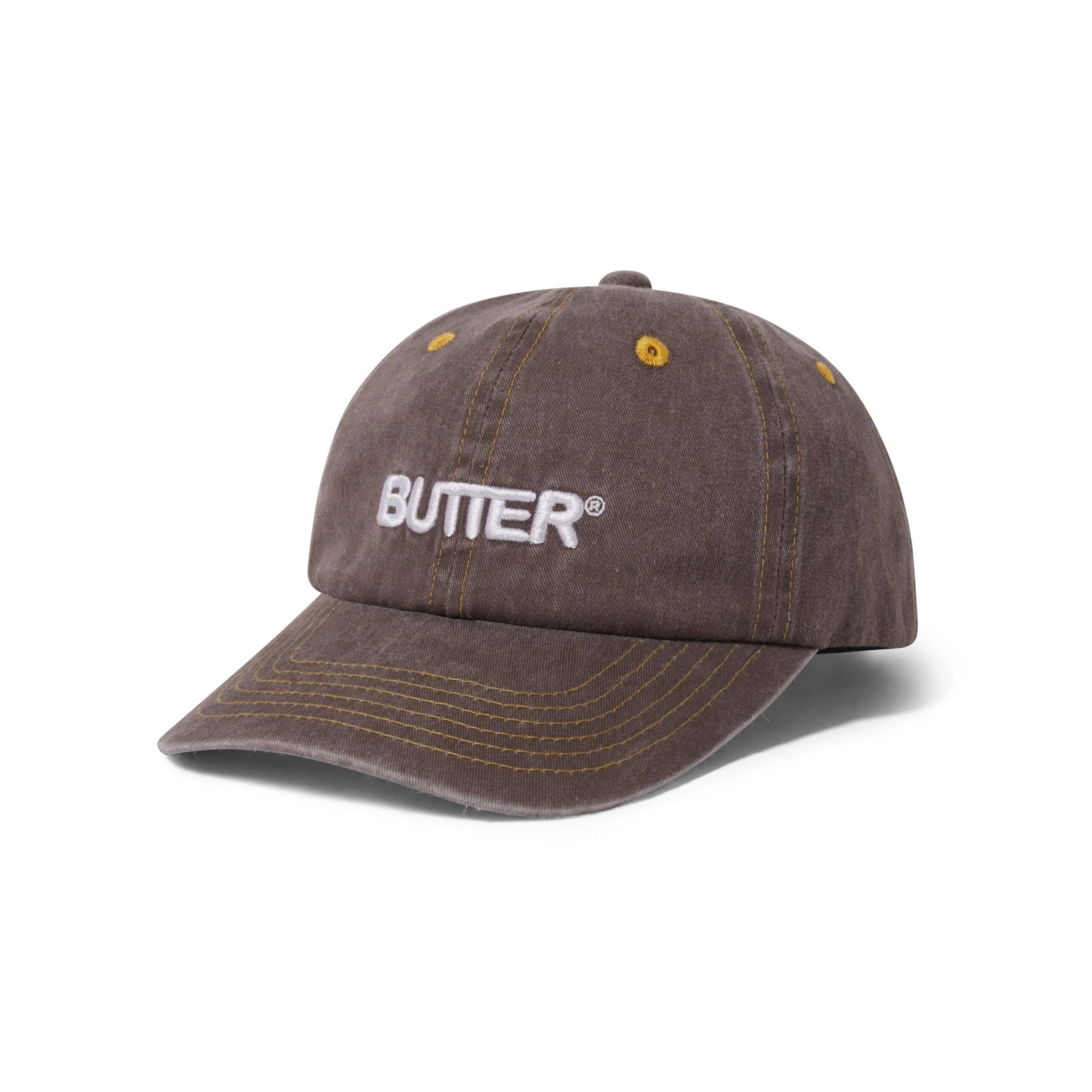 Rounded Logo 6 Panel Cap, Washed Oakwood 3 Rounded Logo 6 Panel Cap, Washed Oakwood