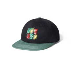 Scribble 6 Panel Cap, Black / Sage