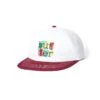 Scribble 6 Panel Cap, White / Burgundy -Butter Goods Elegant Shop Scribble6PanelCapWhite Burgundy