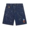 Sorcerer Baggy Denim Shorts, Dark Indigo Bleach Splatter -Butter Goods Elegant Shop SorcererBaggyDenimShortsDarkIndigoBleachSplatter1
