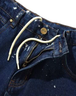 Sorcerer Baggy Denim Shorts, Dark Indigo Bleach Splatter -Butter Goods Elegant Shop SorcererBaggyDenimShortsDarkIndigoBleachSplatter52