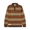 Stripe Knitted Shirt, Oat / Brown / Orange -Butter Goods Elegant Shop StripeKnittedShirtOat Brown Orange1