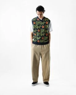 Wide Leg Pants, Khaki -Butter Goods Elegant Shop WEB OPT 0006 Butter Ecom Q223 D2 2399