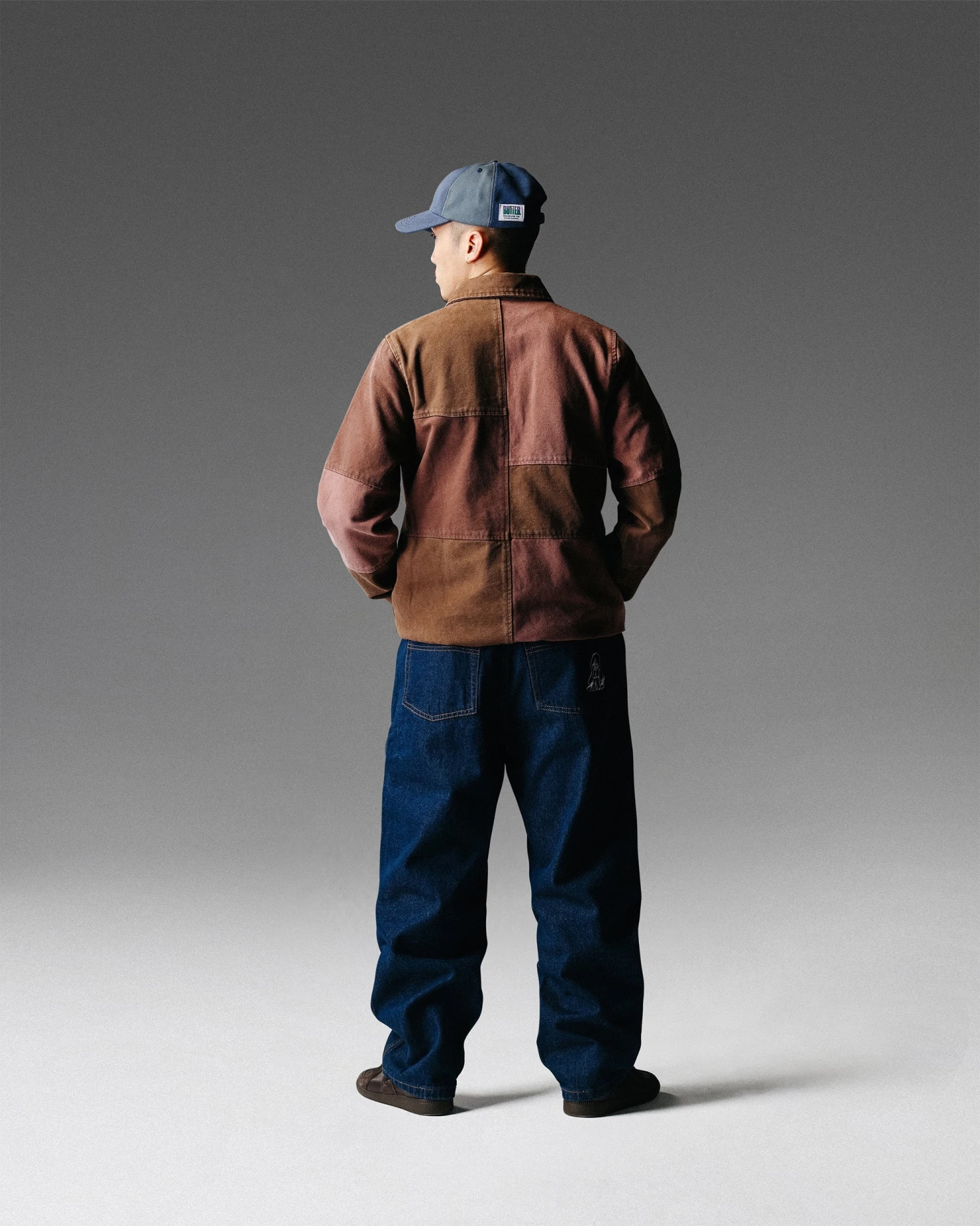 Canvas Patchwork 6 Panel Cap, Washed Navy 6 Canvas Patchwork 6 Panel Cap, Washed Navy - Image 4