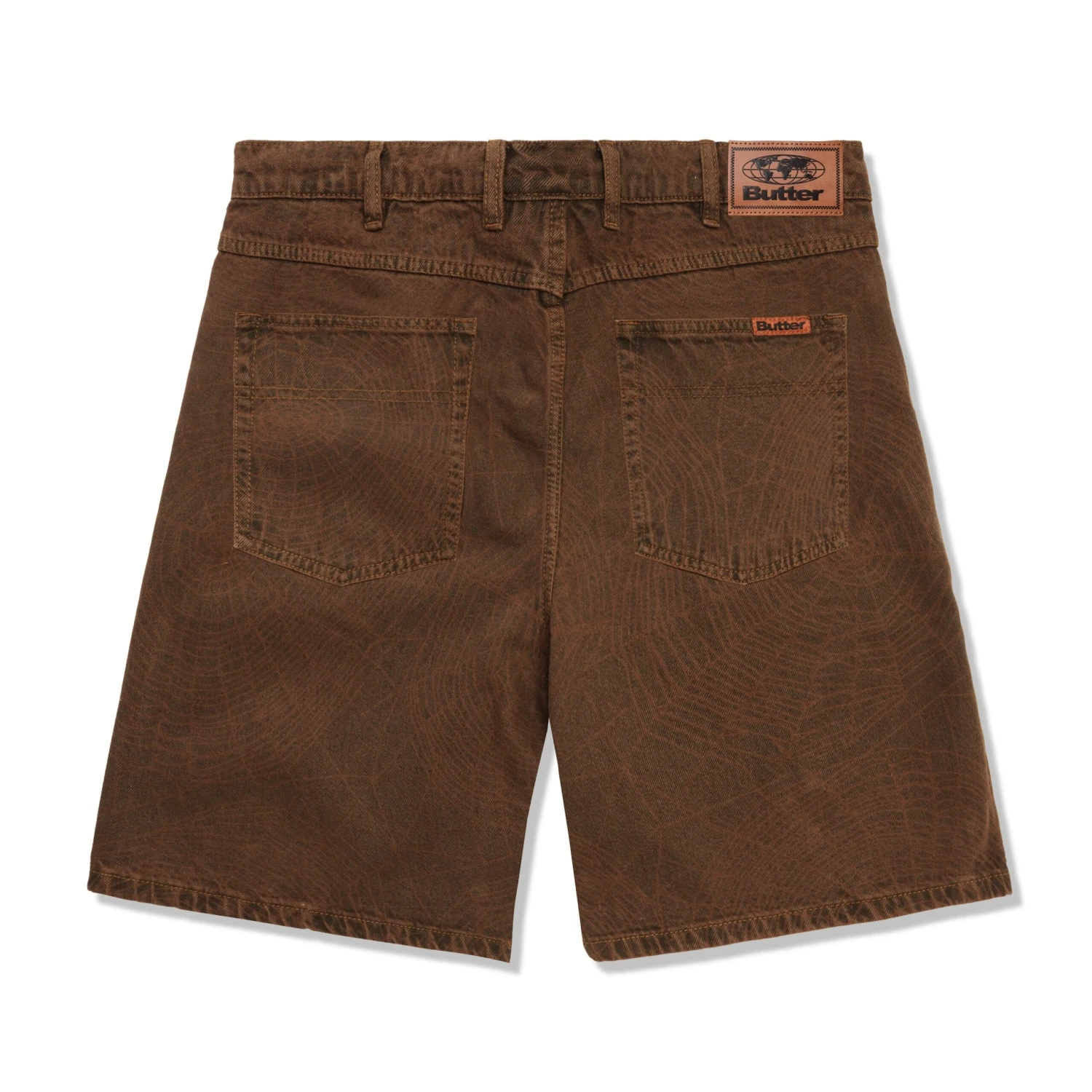 Web Denim Shorts, Brown 4 Web Denim Shorts, Brown - Image 2